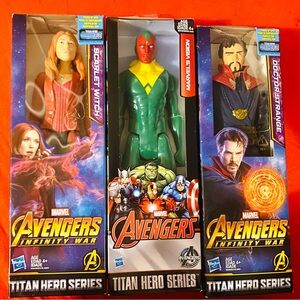 Marvel Infinity War Hero Series Figures|Scarlett Witch, Vision & Dr. Strange|New